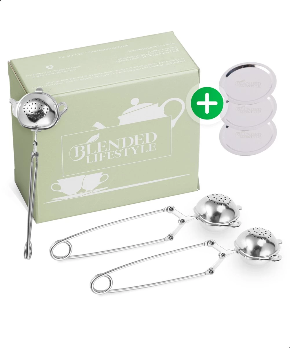 Theezeef Met Handvat Inclusief Lekplaatje - Set Van 3 Stuks - Thee Ei Voor Losse Thee - Theefilter Voor Losse Thee - Thee Infuser 3 Theezeef Met Handvat Inclusief Lekplaatje - Set Van 3 Stuks - Thee Ei Voor Losse Thee - Theefilter Voor Losse Thee - Thee Infuser