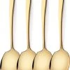 House Of Husk® Opscheplepel Set - Goud - Serveerlepel - Groetelepel - Aardappellepel - 21cm - RVS - 4 Stuks