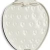 Riviera Maison Serveerschaal Aardbei, Zomers Serveerbord Voor Fruit - Tasty Strawberry Serving Dish - Wit / Goud - Porselein - 1 Stuk -Kook Verkoop 1009x1200 1