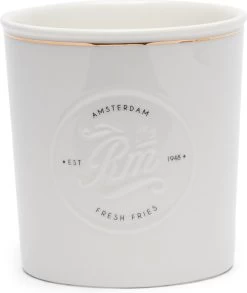 Riviera Maison Frietbakje, Serveerschaal Patat - RM Fresh Fries Serving Bowl - Wit - Porselein - 1 Stuk