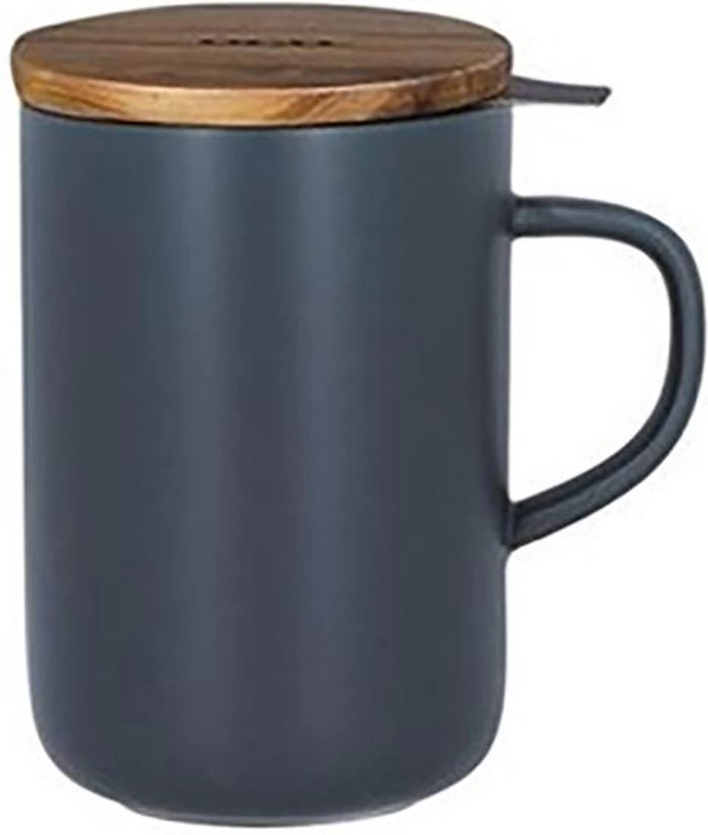 OGO Living - Theemok Met Zeef En Deksel - Blauw 475 Ml 3 OGO Living - Theemok Met Zeef En Deksel - Blauw 475 Ml