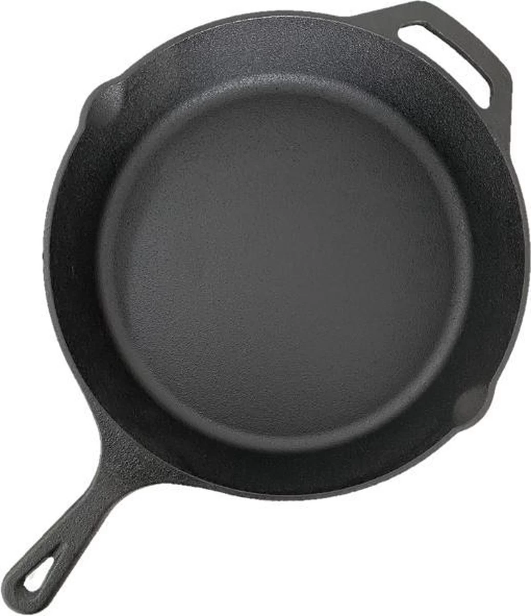 Gietijzeren Pan - Skillet - 30 Cm - Preseasoned 3 Gietijzeren Pan - Skillet - 30 Cm - Preseasoned
