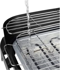 Princess 112250 Elektrische BBQ Met Zijplanken - BBQ - 40x25cm - Met En Zonder Statief Te Gebruiken - Met Zijplankjes - Ook Te Gebruiken Als Tafelgrill - 2200W -Kook Verkoop 1037x1200
