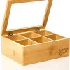 Bambuswald© Houten Theedoos Met 6 Vakken Gemaakt Van 100% Duurzame Bamboe -Kook Verkoop 1038x1200 3