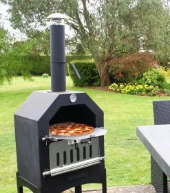 Merkloos MaxxGarden Pizza Oven - Smoker Barbecue Houtskool 45 X 65 X 158cm -Kook Verkoop 1053x1200