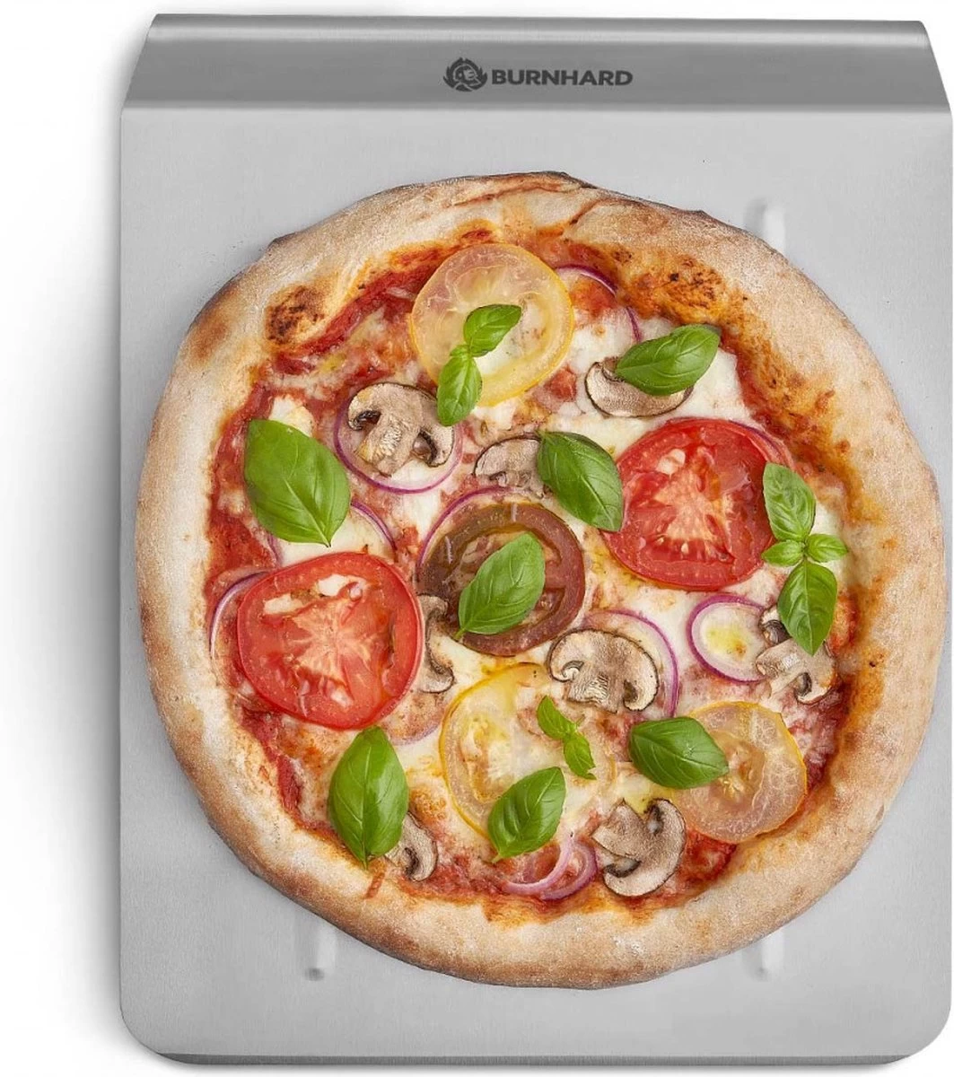 Burnhard Pizzasteen 38 X 30 X 1,5 Cm + Pizzaschep 6 Burnhard Pizzasteen 38 X 30 X 1,5 Cm + Pizzaschep - Afbeelding 4