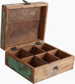 Raw Materials Scrapwood Theedoos – 6 Vakken – Gerecycled Hout -Kook Verkoop 1063x1200 8