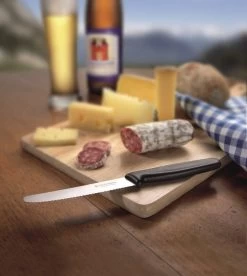 Victorinox Swiss Classic Tafelmessenset - 11cm - 3-delig - Zwart - Gekarteld - RVS En Kunststof -Kook Verkoop 1075x1200