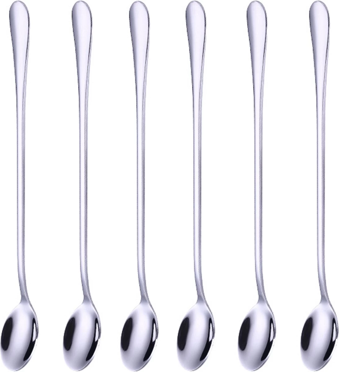 Somstyle Lange Lepels Set 19.5 CM Geschikt Voor Dessert, Latte Macchiato, Yoghurt, Cocktail Of Koffie - 6 Stuks - RVS - Zilver 3 Somstyle Lange Lepels Set 19.5 CM Geschikt Voor Dessert, Latte Macchiato, Yoghurt, Cocktail Of Koffie - 6 Stuks - RVS - Zilver