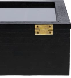 CasaLupo Theedoos Zwart 9-vaks - Met Fluweel - 23 X 23 Cm -Kook Verkoop 1099x1200 1