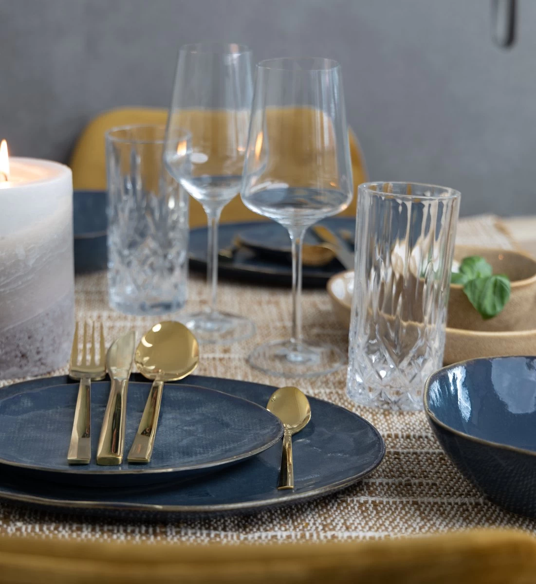 Cosy & Trendy Serviesset Aicha Blue 18-Delig - 6 Persoons 4 Cosy & Trendy Serviesset Aicha Blue 18-Delig - 6 Persoons - Afbeelding 2