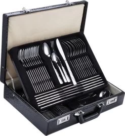 Swiss Home | Bestekset - 12 Persoons - 72-delig - Luxe Opbergkoffer - 18/10 | Limited Edition Set + Luxe Koffer