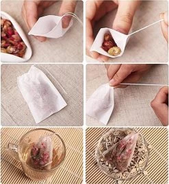 Merkloos 100 Lege Theezakjes - 5 X 7 CM -Kook Verkoop 1106x1200