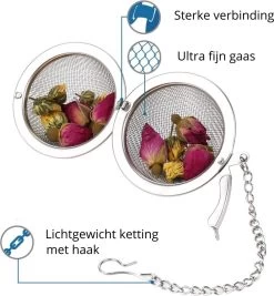 Merkloos Thee Zeef Set 3 Stuks Ø 9 / Ø 7 / Ø 5 - Thee/kruiden Kogel RVS -Thee Ei RVS - Kruiden Zeef/filter RVS -Kook Verkoop 1111x1200 2