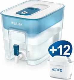BRITA - Waterfilterkan - Flow Cool - Blauw - 8,2L + 12 Pack MAXTRA+ Waterfilterpatronen - Voordeelverpakking -Kook Verkoop 1111x1200