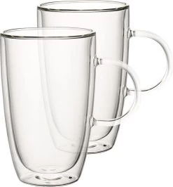 Villeroy & Boch Dubbelwandige Glazen Met Oor Artesano Hot & Cold Beverages 450 Ml - 2 Stuks