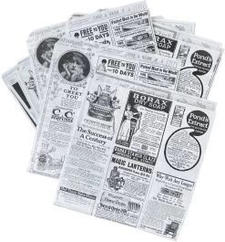 Rainbecom - 50 Stuks - 19 X 17 Cm - Hamburger Zakje Papier - Vetvrij Papier - Papieren Zak Voor Sandwiches - Krant -Kook Verkoop 1119x1200 1