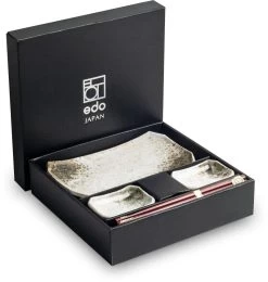 Edo Japan | HIKARI | Japanse Sushi Servies Set | 6-Delig | 2 Persoons | In Geschenkdoos