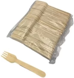 Pomebio Houten Wegwerp Bestek - Vork - 100 Stuks - FSC Hout - 165mm - Wegwerp Vork - Houten Vork - FSC-Gecertificeerde Houten Vork - Duurzaam Vork - Wegwerp Bestek -Kook Verkoop 1140x1200 1