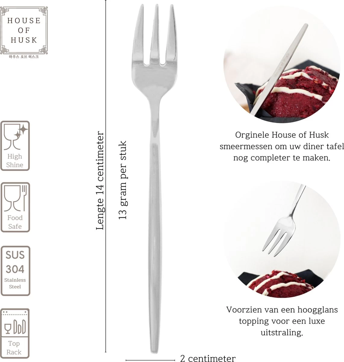 House Of Husk® Zilveren Gebaksvorkjes - Dessertvorken - Taartvorkjes - Cocktailvorken - Klein Vorkjes - 12 Stuks - RVS - 14cm 4 House Of Husk® Zilveren Gebaksvorkjes - Dessertvorken - Taartvorkjes - Cocktailvorken - Klein Vorkjes - 12 Stuks - RVS - 14cm - Afbeelding 2