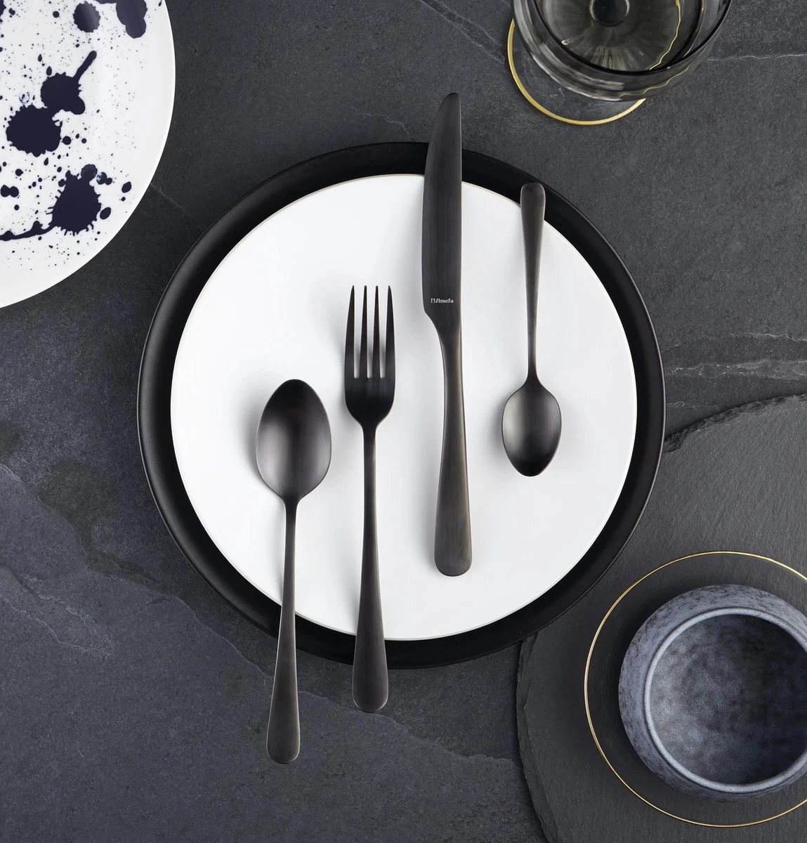 Amefa Taartvorkjes - 6 Stuks - Zwart 4 Amefa Taartvorkjes - 6 Stuks - Zwart - Afbeelding 2