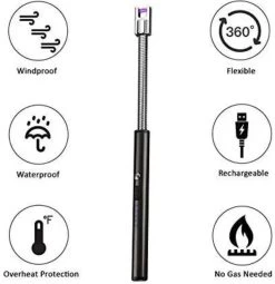 Le Cose USBurn-BBQ Aansteker-oplaadbare Aansteker Met Usb Kabel-Elektrische Plasma Aansteker-windbestendig En Buigzaam-zwart-USB-Lange Flexibele Aansteker -Kook Verkoop 1163x1200