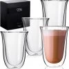 VDN Dubbelwandige Koffieglazen Theeglazen - 300 ML Mokken - Set Van 4 Handgeblazen Cappuccino Latte Macchiato Glazen Dubbelwandig -Kook Verkoop 1166x1200 2