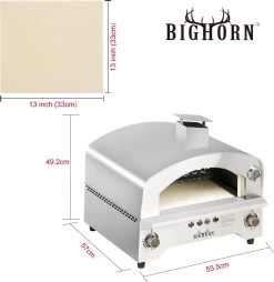 Bighorn Outdoor Edelstaal Gas Pizza Oven - Draagbare Gas Barbecue - Edelstaal -Model SRGG20001 -Kook Verkoop 1169x1200 5