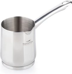 Rosmarino Pour & Cook - Koffiepot - Melkkannetje - Cezve - 300ml - 100% PFAS & PFOA Vrij - Roestvrij Staal 18/10 - ThermoFlow Technology - Cooltouch Handgreep - Geschikt Voor Alle Warmtebronnen & Vaatwasser -Kook Verkoop 1171x1200 2