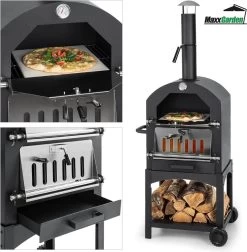 MaxxGarden Pizza Oven Buiten - Houtskool – Incl. Pizzasteen - 45x65x158cm 10 MaxxGarden Pizza Oven Buiten - Houtskool – Incl. Pizzasteen - 45x65x158cm -Kook Verkoop 1175x1200