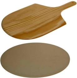 Merkloos Excellent Houseware Pizza-baksteen - Met Pizza-schep -Kook Verkoop 1179x1200