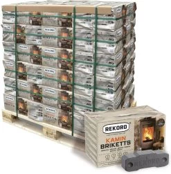 Merkloos Rekord Bruinkool Briketten 1x 18 Stuks - Briketten - Haardhout- Kachel- Lignite - 10 Kg. -Kook Verkoop 1180x1200 4