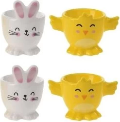 Merkloos 4x Witte Paashaas En Gele Kuiken Eierdopjes 7 Cm - Paasdecoratie/Paasontbijt 11 Merkloos 4x Witte Paashaas En Gele Kuiken Eierdopjes 7 Cm - Paasdecoratie/Paasontbijt -Kook Verkoop 1186x1200 5