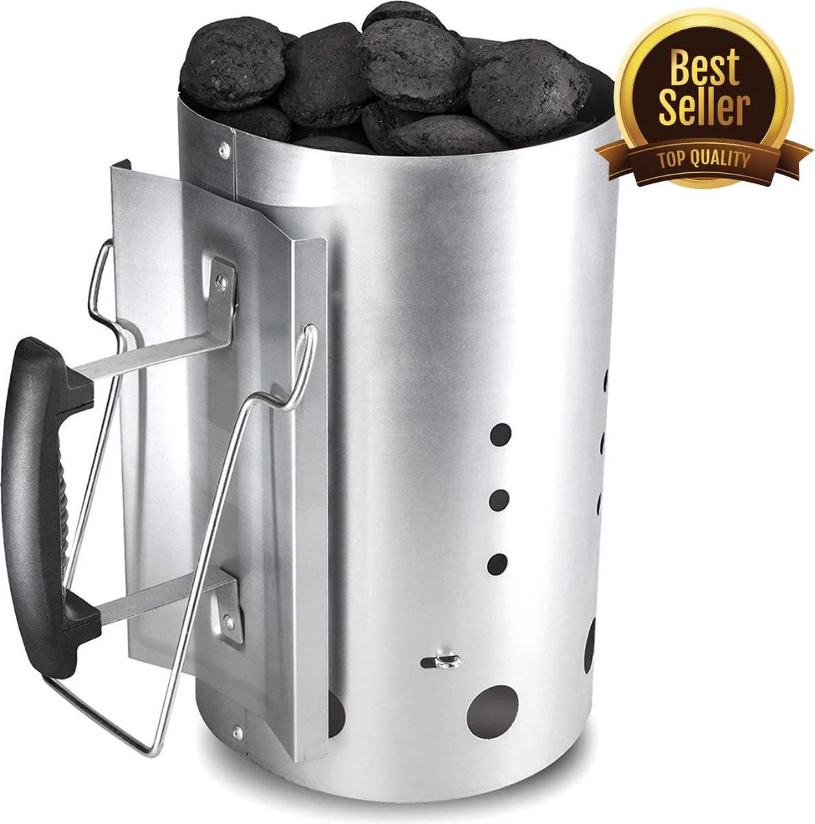 Kolen Starter GROOT - Brikettenstarter Met Veiligheidshandgreep - Snelstarter Voor Barbecue - BBQ Houtskool Starter 3 Kolen Starter GROOT - Brikettenstarter Met Veiligheidshandgreep - Snelstarter Voor Barbecue - BBQ Houtskool Starter