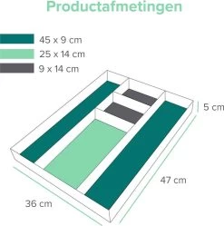 Coninx Bestekbak Bamboe 36CM Breed - Besteklade - Opbergbak - Duurzaam - Voor Laden Vanaf 47cm Diep -Kook Verkoop 1189x1200 12