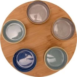 Cosy & Trendy Serveerplank Bamboe Dia 25 Cm Met 5x Luxe Hapjes/saus/tapas Schaaltjes -Kook Verkoop 1191x1200 4