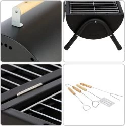 MaxxGarden BBQ - Houtskool Barbecue - Smoker Barbecue - Grilloppervlak (LxB) 38 X 52 Cm - Met Dubbel Grill Vlak - Zwart 13 MaxxGarden BBQ - Houtskool Barbecue - Smoker Barbecue - Grilloppervlak (LxB) 38 X 52 Cm - Met Dubbel Grill Vlak - Zwart -Kook Verkoop 1196x1200 3