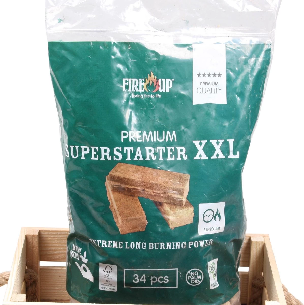 FIRE UP PREMIUM XXL SUPERSTARTERS 8 Zakken Van 34 ST 3 FIRE UP PREMIUM XXL SUPERSTARTERS 8 Zakken Van 34 ST