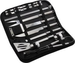 BBQ Barbecuegereedschapset- Barbecuegerei-sets - 20 Delig - Luxe RVS BBQ Accessoires - BBQ Set - BBQ Gereedschap + GRATIS Opbergtas - Barbecue | Grill | Buitenkeuken -Kook Verkoop 1200x1005