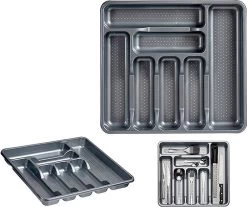 Kunststof Bestekbak/bestekhouder 7-vaks Grijs 42 X 39 Cm - Keukenlade/besteklade Inzetbakken -Kook Verkoop 1200x1008 6