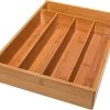 Merkloos Bamboehouten Bestekbak - 5 Compartimenten - 25 X 35 X 6 Cm. - Organizer - 5 Vaks -Kook Verkoop 1200x1018 3