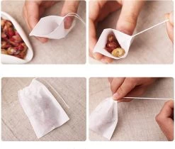 Merkloos Lege Theezakjes | 100 STUKS| 5,5 X 7 Cm Theefilters |Heerlijke Zelfgemaakte Thee | High Tea Party Met Vrienden -Kook Verkoop 1200x1020 3