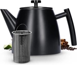 Vaja® Camille Theepot Zwart Met Filter - 1 Liter - RVS - Dubbelwanding 23 Vaja® Camille Theepot Zwart Met Filter - 1 Liter - RVS - Dubbelwanding -Kook Verkoop 1200x1022 4