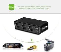 WiseGoods - Premium Auto Sigarettenaansteker Splitter - 4 Poorten USB - Autolader USB - Autolader Splitter - 12V Splitter -Kook Verkoop 1200x1031