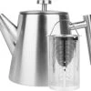 Castagnola Theepot Met Filter – Theekan – Theepot Dubbelwandig – Theepot Roestvrijstaal – Hoogwaardig RVS – 1 Liter – 5 Kopjes Thee – Zilver -Kook Verkoop 1200x1034 3