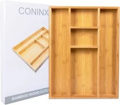 Coninx Bestekbak Bamboe 36CM Breed - Besteklade - Opbergbak - Duurzaam - Voor Laden Vanaf 47cm Diep -Kook Verkoop 1200x1048 2