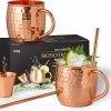 Gadgy Moscow Mule Bekers Set - 100% Koper - Cocktailset : 2 Cocktailglazen, 2 Rietjes & 1 Barmaatje -Kook Verkoop 1200x1048 5