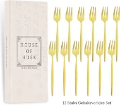 House Of Husk® Gouden Gebaksvorkjes - Dessertvorken - Taartvorkjes - Cocktailvorken - Klein Vorkjes - 12 Stuks - RVS - 14cm -Kook Verkoop 1200x1049 4