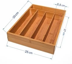 Merkloos Bamboehouten Bestekbak - 5 Compartimenten - 25 X 35 X 6 Cm. - Organizer - 5 Vaks 11 Merkloos Bamboehouten Bestekbak - 5 Compartimenten - 25 X 35 X 6 Cm. - Organizer - 5 Vaks -Kook Verkoop 1200x1068 2