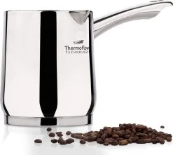 Rosmarino Pour & Cook - Koffiepot - Melkkannetje - Cezve - 300ml - 100% PFAS & PFOA Vrij - Roestvrij Staal 18/10 - ThermoFlow Technology - Cooltouch Handgreep - Geschikt Voor Alle Warmtebronnen & Vaatwasser